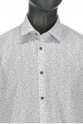 REPABLO bílá košile s čárkovým vzorem